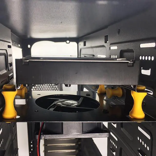 Alt view image 2 of 3 - 3.5-Inch Hard Disk Shock Absorber Bracket for PC Chassis 3.5 HDD to 5.25 DVD ROM Bracket Hard Disk Bracket