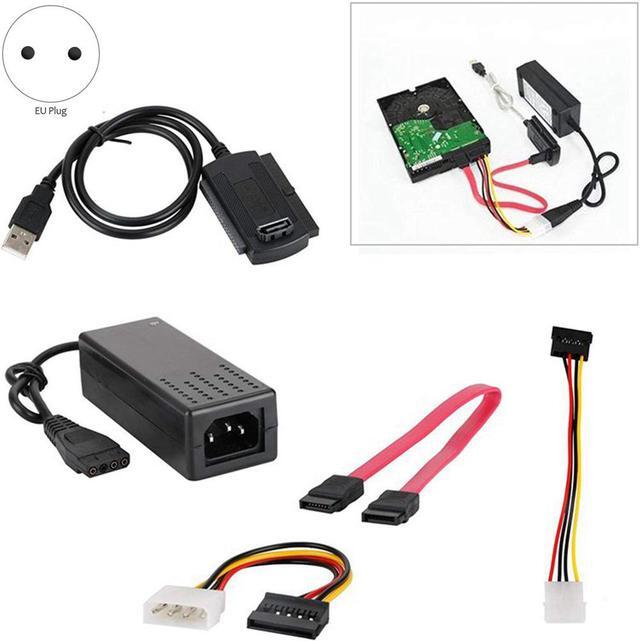 Alt view image 4 of 5 - SATA/PATA/IDE to USB 2.0 Adapter Converter Cable for Hard Drive Disk 2.5 inch 3.5 Hard Drive FE for Hard Drive EU Plug