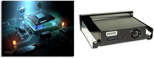 Alt view image 4 of 5 - 5.25 Inch Internal Tray-Less Bay SATA III Hard Drive Backplane Enclosure Hot Swap Mobile Rack for 2.5/3.5 inch HDD