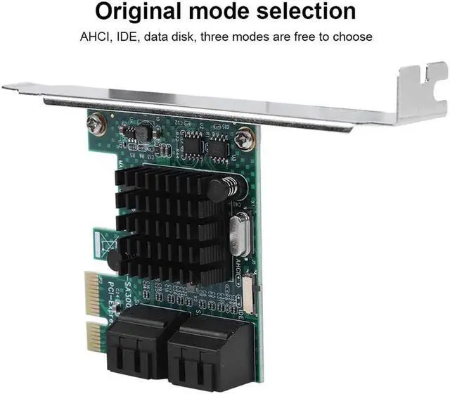 Alt view image 3 of 3 - PCIE to SATA Expansion Controller Expansion Card with 4 Ports 6G SATA Expansion Card for PCI Expansion Cards