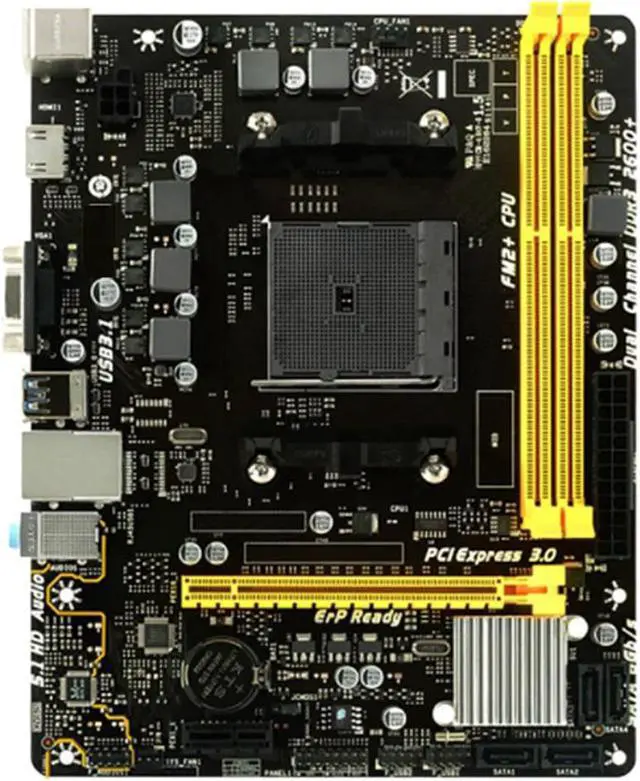 Main image of A68MHE Supports for AMD FM2+ Gigabit Ethernet DDR3 Desktop Computer Motherboard HDMI-Compatible