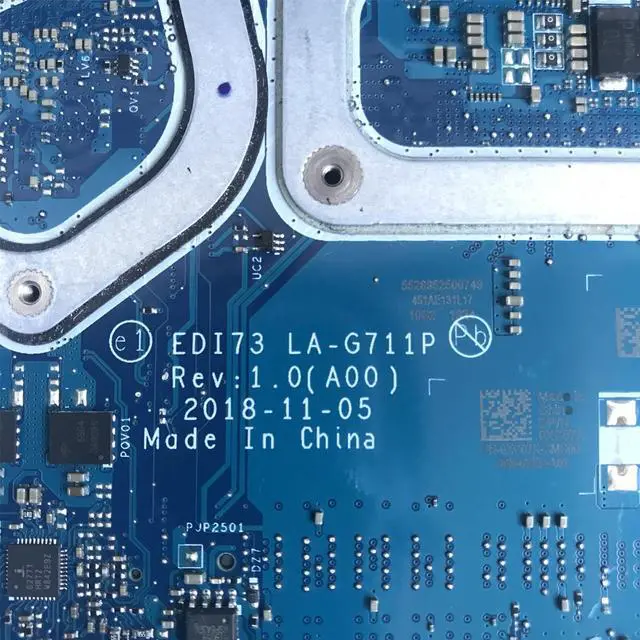 Alt view image 3 of 3 - CN-0XC07X XC07X CN-0VT31N VT31N For dell Vostro 3480 3481 3583 3780 Laptop Motherboard EDI73 LA-G711P With I5-8265U 216-0890010