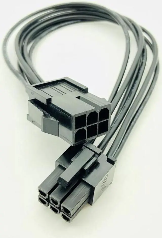 Alt view image 2 of 3 - Modular Power Supply Cables 6 Pin to 6 PIN PCI Express Extension Cable Sleeved Cable PC Graphics Card Power Cable Connector 20cm