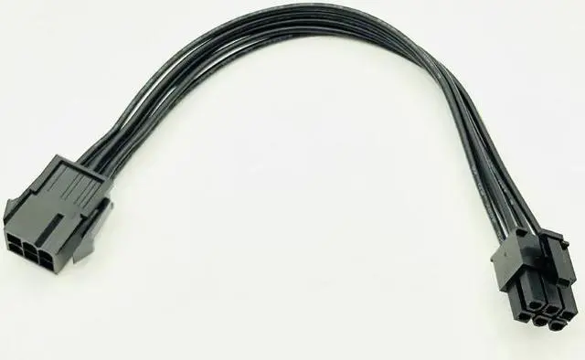 Alt view image 3 of 3 - Modular Power Supply Cables 6 Pin to 6 PIN PCI Express Extension Cable Sleeved Cable PC Graphics Card Power Cable Connector 20cm