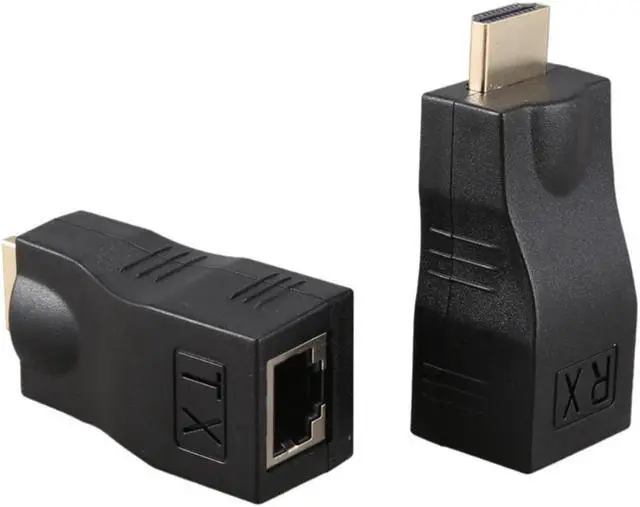 Alt view image 5 of 6 - 8X 4K 3D HDMI 1.4 30M Extender To RJ45 Over Cat 5E/6 Network LAN Ethernet Adapter