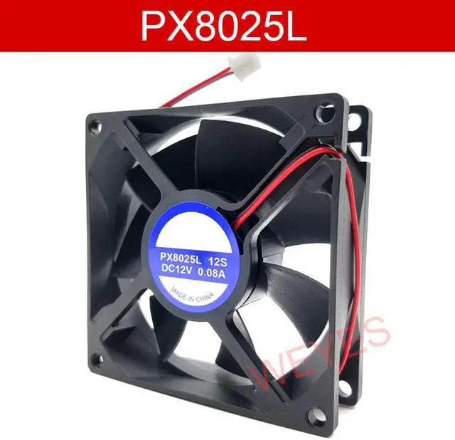 Main image of for PX8025L 12S 12V 0.08A 8cm 8025 80 * 80 * 25MM Mute Cooling Fan