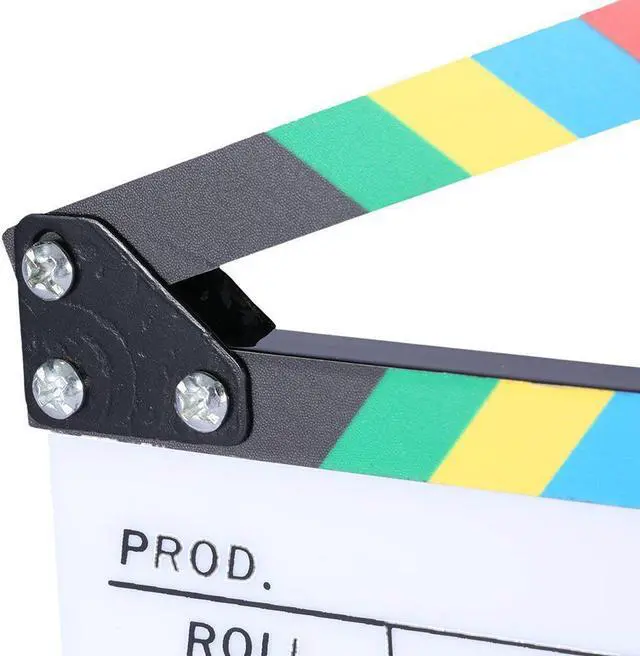 Alt view image 4 of 4 - Colorful Director Clapperboard Movie Film Slate Clapper Board Cut Action Scene
