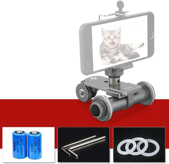 Main image of Electric Auto Dolly Rail Camera Car Mini Three-Wheeled Trolley Macro Shooting Trolley Dolly for Photography