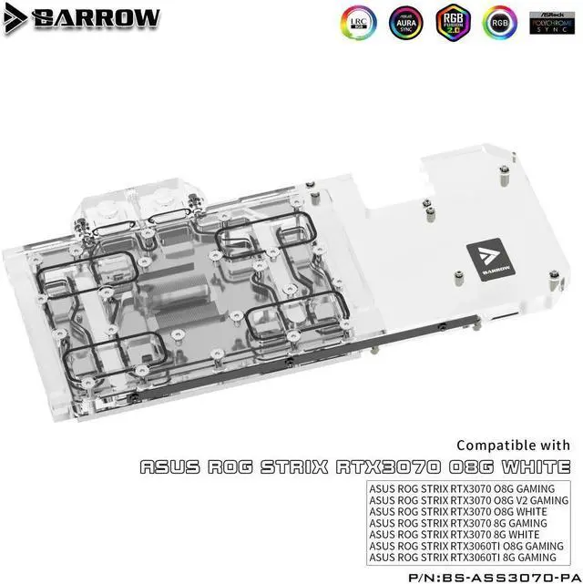 Main image of Barrow BS-ASS3070-PA ASUS Raptor 3070 full coverage graphics card cold head radiator Aurora