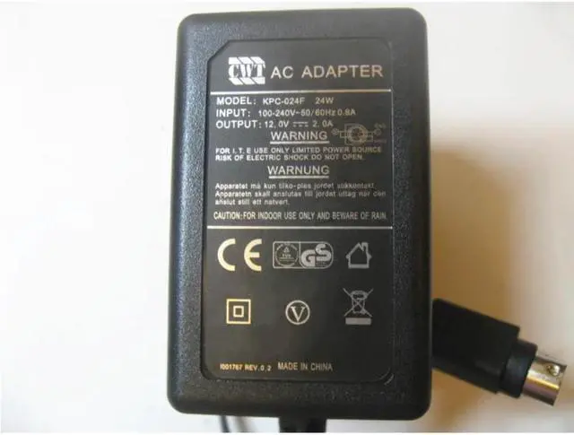 Alt view image 2 of 2 - CWT 24W 12V 2A 4PIN KPC-024F Power Supply AC Adapter For Hikvision DS-7204HWI-SH Economic WD1 DVR LTD8308T-FT Charger