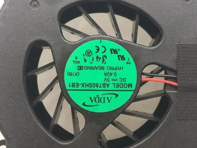 Alt view image 2 of 3 - for HP Pavilion  DV7 DV7-1100 DV7-1200 DV7-1000 ADDA AB7805HX-EB1 X1B sps-480481-001 laptop cpu cooling fan