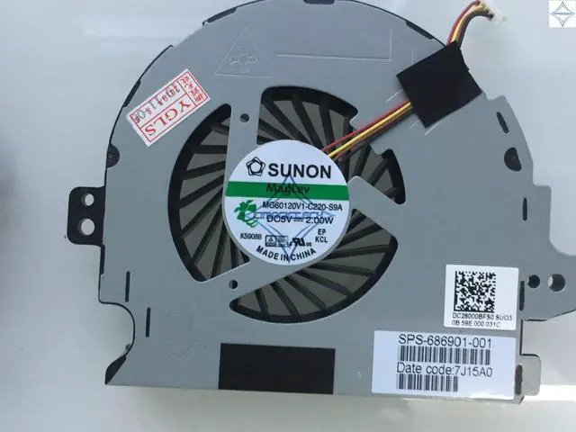 Alt view image 2 of 2 - for HP ENVY M6 M6T M6-1000 m6t-1000 M6-1100 M6-1200 SPS-686901-001 MG60120V1-C220-S9A laptop cpu cooler cooling fan
