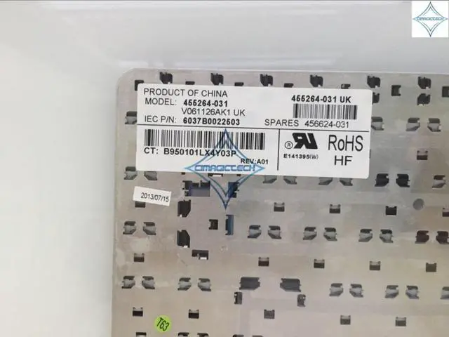 Alt view image 3 of 3 - for HP Compaq 6720 6720s 6520s 6520 540 541 550 Uk united kingdom  notebook  laptop keyboard teclado 455264-031 V061126AK1