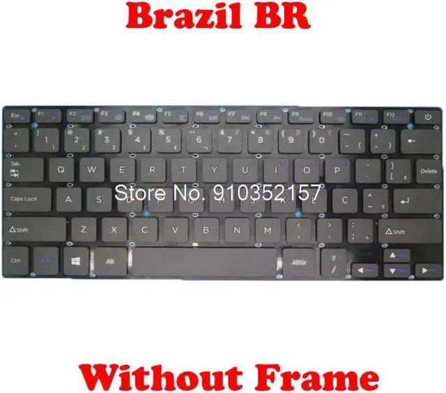 Main image of Laptop Replacement Keyboard For Login A143 JM277-8 K764 YJ-721 Brazil BR NO Frame
