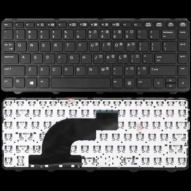 Alt view image 4 of 4 - US Positivo Notebook Keyboard for Laptop Dns Clevo for HP PROBOOK 640 645 G1 Black Without Pointing Stick