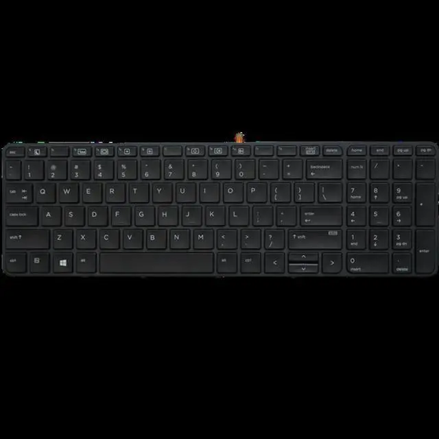 Main image of US Backlit Positivo Notebook Keyboard Dns Clevo for HP Probook 450 455 470 G3 Black