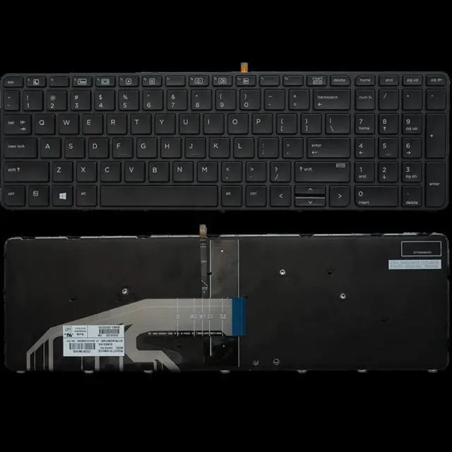 Alt view image 4 of 4 - US Backlit Positivo Notebook Keyboard Dns Clevo for HP Probook 450 455 470 G3 Black