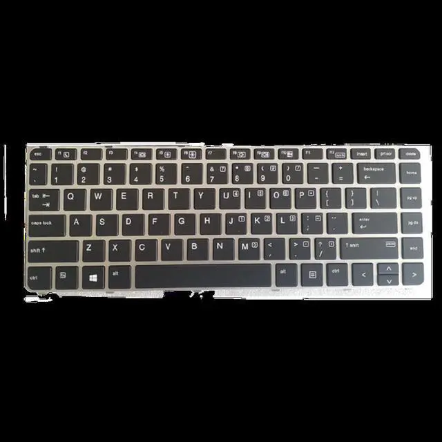 Main image of US Backlit Positivo Notebook Keyboard Dns Clevo for HP EliteBook 840 745 G3 745 840 848 G4 836308-001 821177-001 NSK-CY2BV