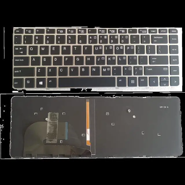 Alt view image 4 of 4 - US Backlit Positivo Notebook Keyboard Dns Clevo for HP EliteBook 840 745 G3 745 840 848 G4 836308-001 821177-001 NSK-CY2BV