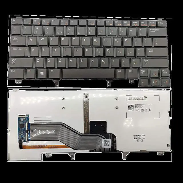 Alt view image 4 of 4 - US Backlit Keyboard Black for Laptop for Dell E6220 E6230 E6430 E6420 E6440 E5420 E6320 E6330 Positivo Notebook