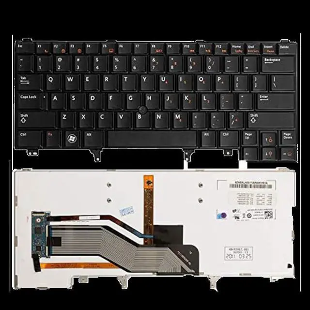 Alt view image 4 of 4 - US Keyboard  Backlight with Pointer  for Laptop for Dell E6220 E6230 E6430 E6420 E6440 E5420 E6320 E6330 Positivo Notebook