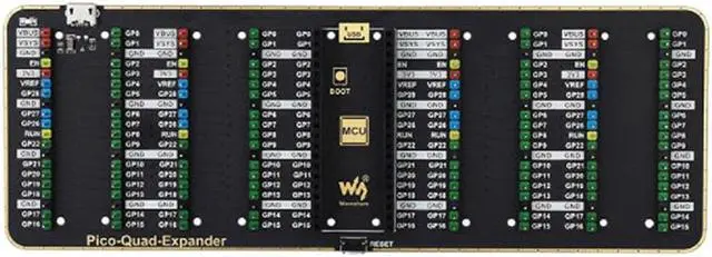 Alt view image 2 of 3 - Waveshare For Raspberry Pi Pico Sensor Expansion Board 4 Groups Multiple Functional Interfaces Support USB External Power Supply