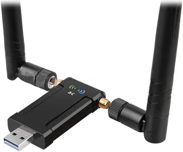 Alt view image 3 of 3 - USB WiFi Adapter Dual Band Wireless Network Adapter USB3.0 1200Mbps 5.8G 2.4G WiFi Dongle High Gain 5DBi Antennas for PC