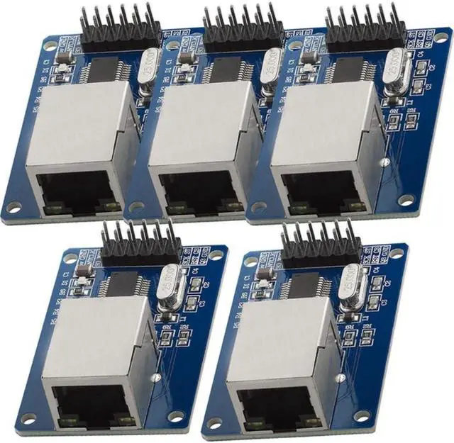 Main image of 5 Pack ENC28J60 Ethernet Shield LAN Network Module Compatible with for Arduino, Development Board Supporting Module