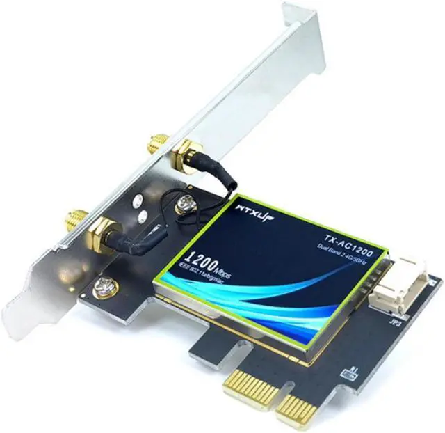 Alt view image 3 of 3 - WTXUP 1200M 4.2 Bluetooth 5G Dual Band Built in Wireless Network Card PCIE Stable and Low Latency MU-MIMO for Desktop