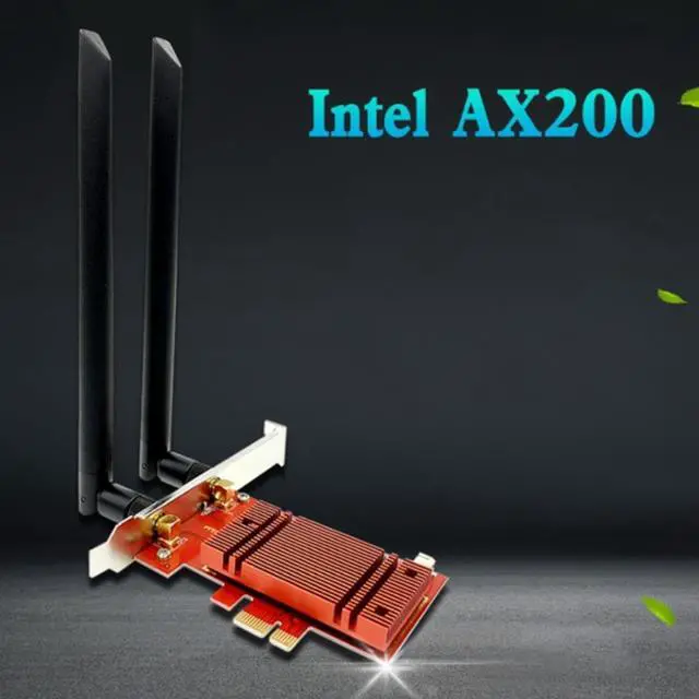 Alt view image 3 of 3 - AX200 WIFI6 5G Dual Band Gigabit PCIE Wireless Network Card 5.0 Bluetooth 3000M for Desktop Built In