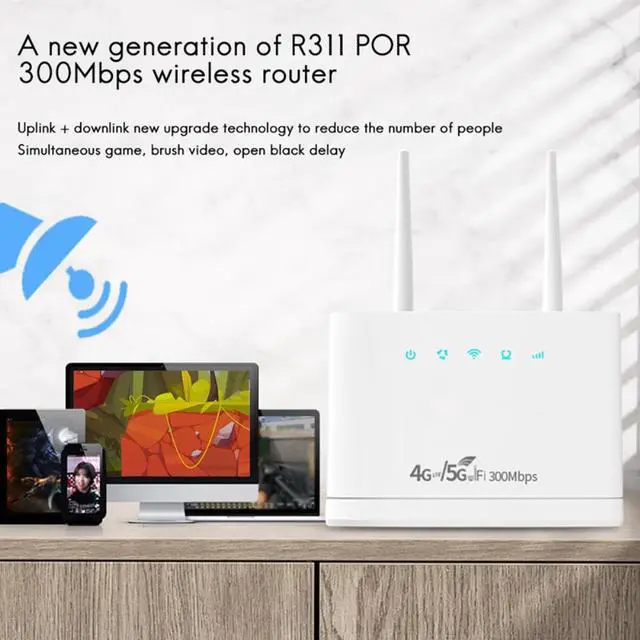 Alt view image 3 of 3 - R311Pro Wireless 4G/5G Wifi 300Mbps Wireless Router Sim Card EU Plug