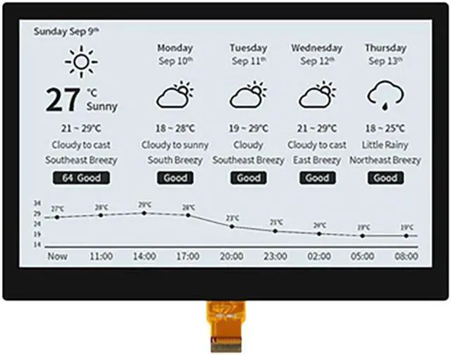 Main image of Waveshare Electronic Ink Screen 7.5-Inch E-Paper Full-Fit Screen Global Refresh Black And White Two-Color E-Ink Ink Screen