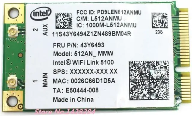 Main image of SSEA Wireless Card for Intel wifi link 5100 5100AN for IBM lenovo X200 R400 R500 SL300 SL400 G450 Y450 Y430 E43 K43