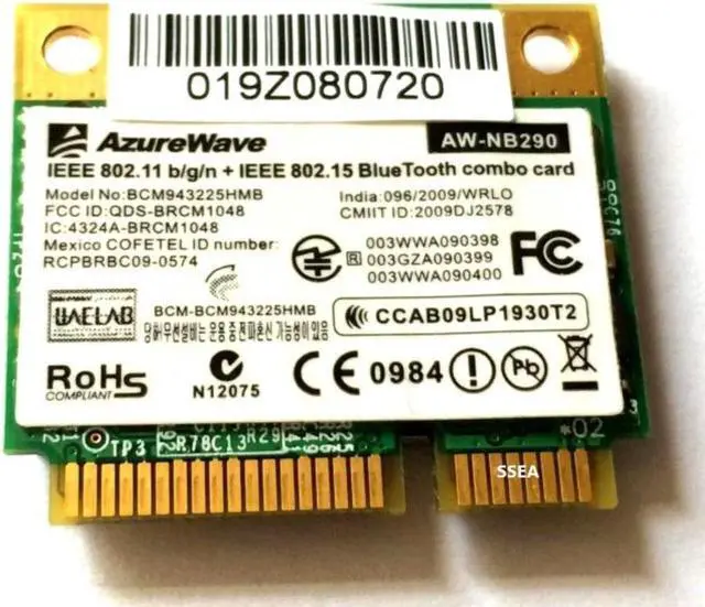 Main image of Wholesale Broadcom Bcm943225HMB BCM43225 Internal Wireless Wifi For Bluetooth 3.0 Half Mini PCI-E Card 802.11 N 300M