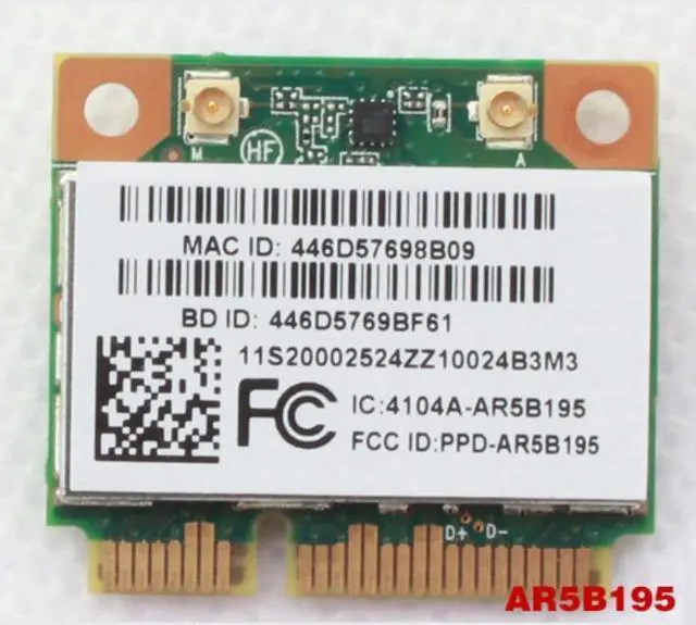 Main image of WIFI for Bluetooth 3.0 Wireless Card Atheros AR5B195 AR9285 Half Mini PCI-E Card For Lenovo G470 G480 G580 Y470 Z480