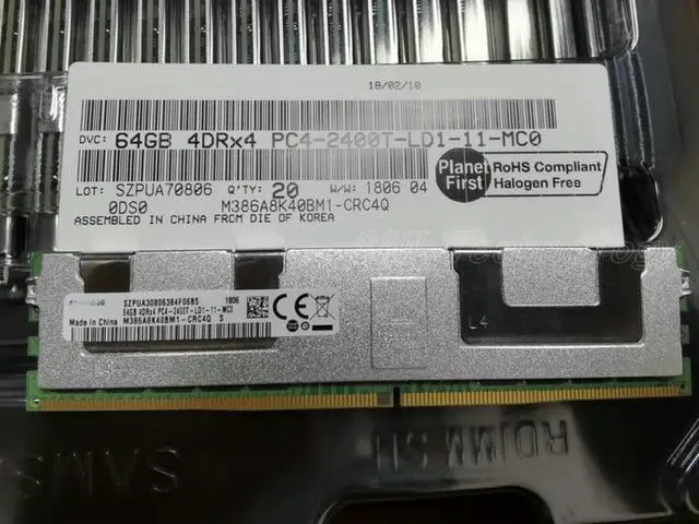 Main image of RAM 64GB 4DRX4 PC4-2400T-L 64GB DDR4 2400T LRDIMM Server Memory