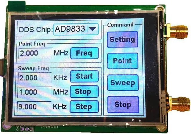 Main image of AD9833 full touch screen signal generator DDS signal source point frequency sweep frequency TFT touch