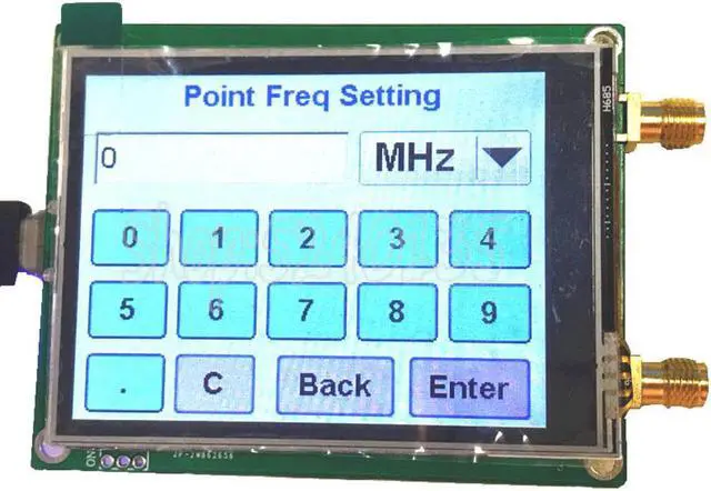 Alt view image 2 of 2 - AD9833 full touch screen signal generator DDS signal source point frequency sweep frequency TFT touch