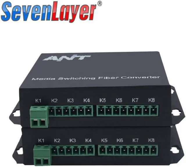 Main image of 4 channels Bi-directional Contact closure to Fiber optic converter,4-ch bidi closure input,4-ch bidi Relay output