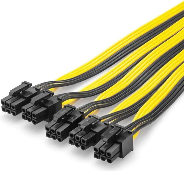 Alt view image 3 of 4 - BTC Miner Bitcoin Litecoin S7 S9 S11 power supply to 5* PCI-E 6pin GPU Graphics Card Splitter Power Cable