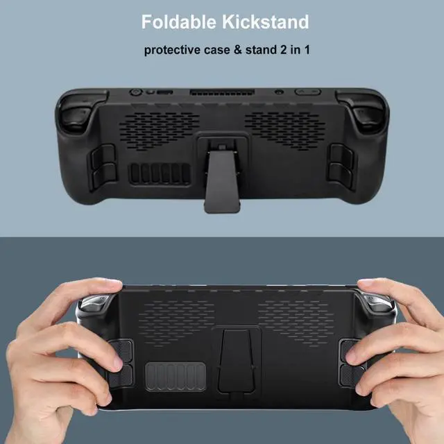 Alt view image 3 of 4 - Kickstand Soft Shell Storage Protective Case For Valve Steam Deck Kick Stand Game Console Portable Travel Case Cover For Steam