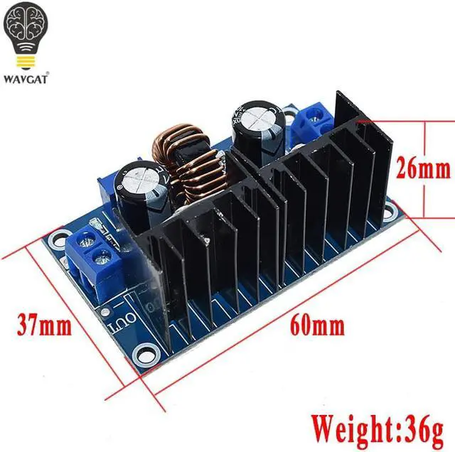 Alt view image 2 of 3 - XL4016 PWM Adjustable 4-36V To 1.25-36V Step-Down Board Module Max 8A 200W DC-DC Step Down Buck Converter Power Supply