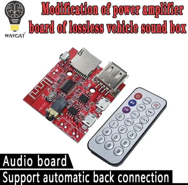 Main image of 3W Car Bluetooth 4.1 MP3 WAV Decoding Board Speaker Amplifier Audio Receiver Module Support USB/TF/U-DISK/IR Remote Control