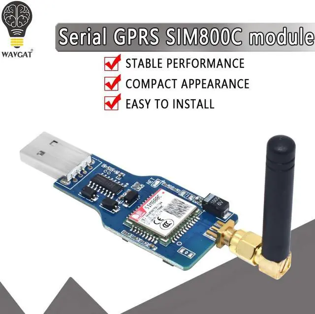 Main image of USB to GSM Module Quad-band GSM GPRS SIM800C SIM800 Module For Wireless Bluetooth Module SMS Messaging With Antenna