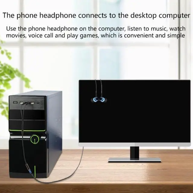 Alt view image 2 of 4 - 2 in 1 Headphone Line Universal Audio-Extend Adapter Cable for -hyperX Cloud II/Alpha-//Cloud Headphone
