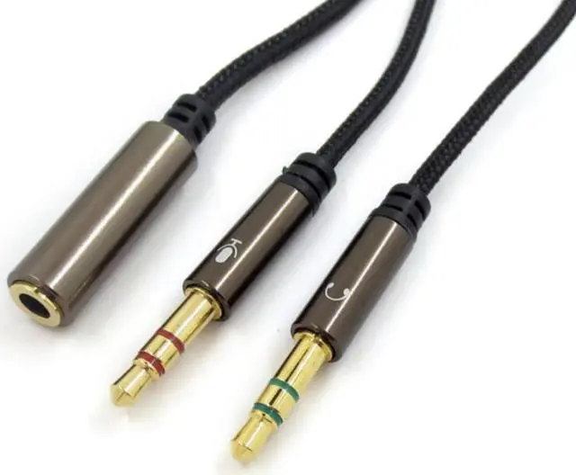 Alt view image 3 of 4 - 2 in 1 Headphone Line Universal Audio-Extend Adapter Cable for -hyperX Cloud II/Alpha-//Cloud Headphone