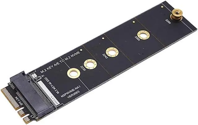 Alt view image 4 of 4 - M2 for KEY A-E to M2 NVME Adapter Converter Card Riser NVME TO KEY-M Expansion Slot WiFi to M2 NVME Support 2230-2280 M2