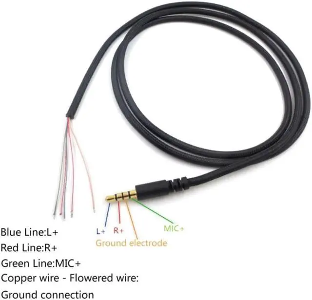 Alt view image 2 of 4 - Repairing Repair Replacement Aux Cable for kingston Hyper X Cloud II Core Pro Cloudx -Stinger Revolver S Wired Gaming Headset