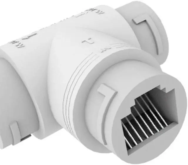 Alt view image 3 of 4 - POE Splitter 2-in-1  Cabling Connector Three-way RJ45 Connector Camera