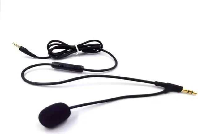 Alt view image 3 of 4 - Gaming Headset Cable with Volume Control Laptop 3. 5mm Plug Microphone Cable Replacement Long Headphone Cable Extension